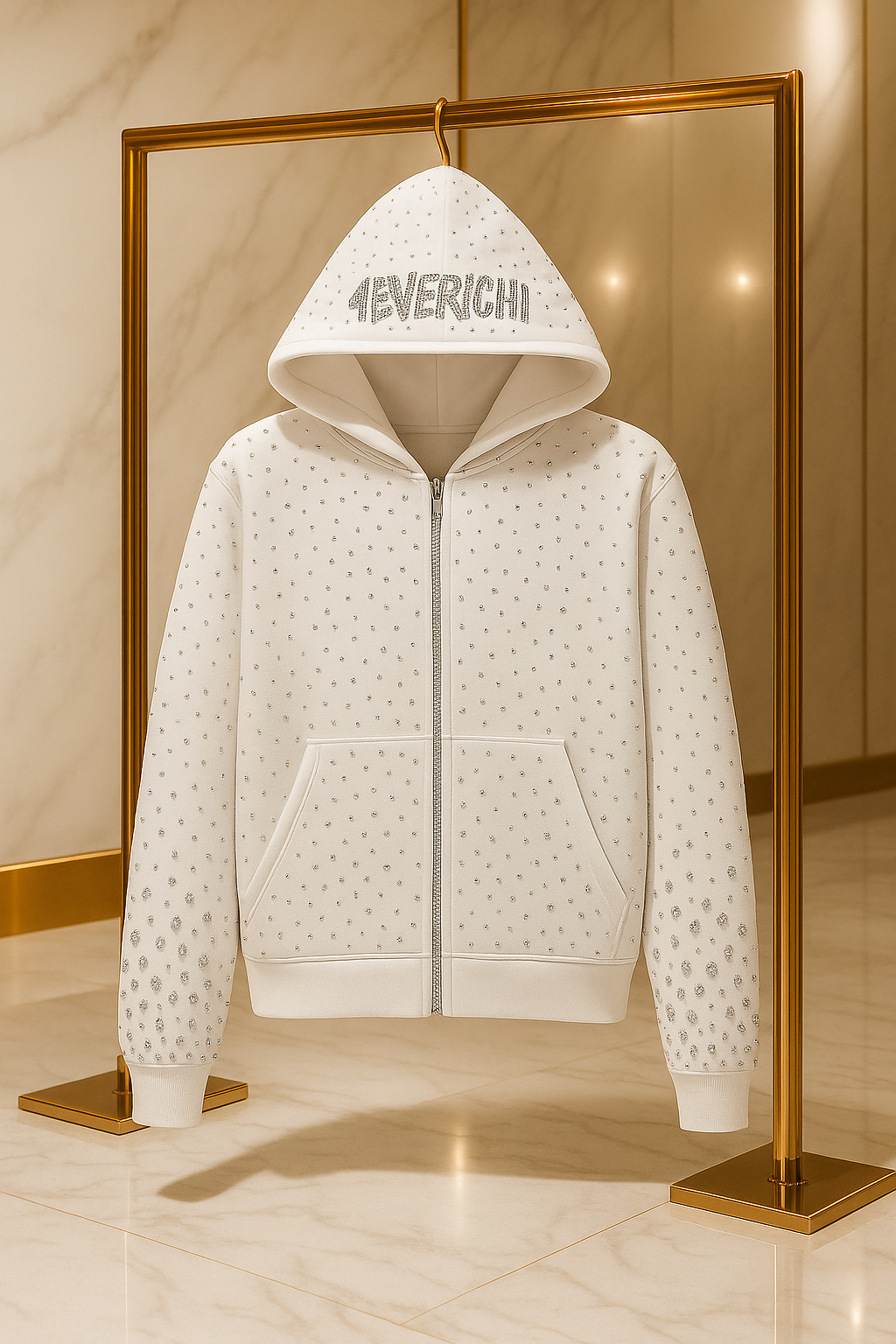 Limited edition black rhinestone hoodie