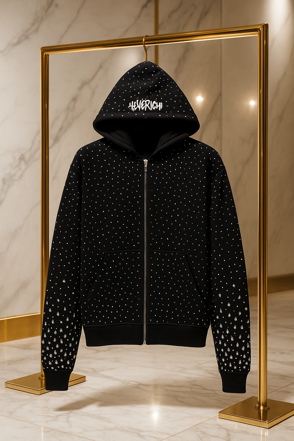 Limited edition black rhinestone hoodie